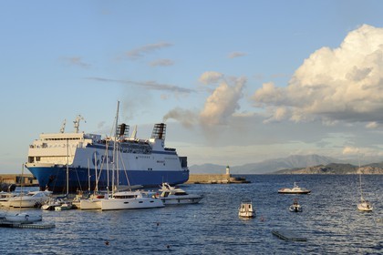 France, Haute Corse, Balagne, L'Ile Rousse, SNCM ferry in the port