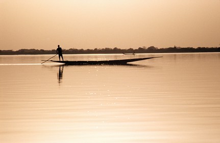 Mali, Bozo Country, a Pirogue along the Niger River