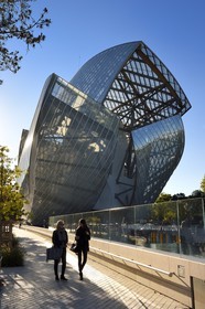 France, Paris, Louis Vuitton Foundation by architect Frank Gehry (a special authorization is required before publication)