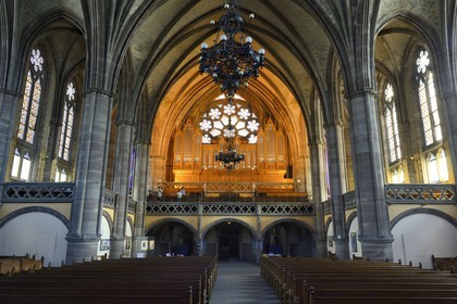 France, Bas-Rhin (67), Strasbourg, quartier de la Neustadt datant de la periode allemande, l'Eglise Reformée Saint-Paul, ancienne église de garnison protestante (1897)