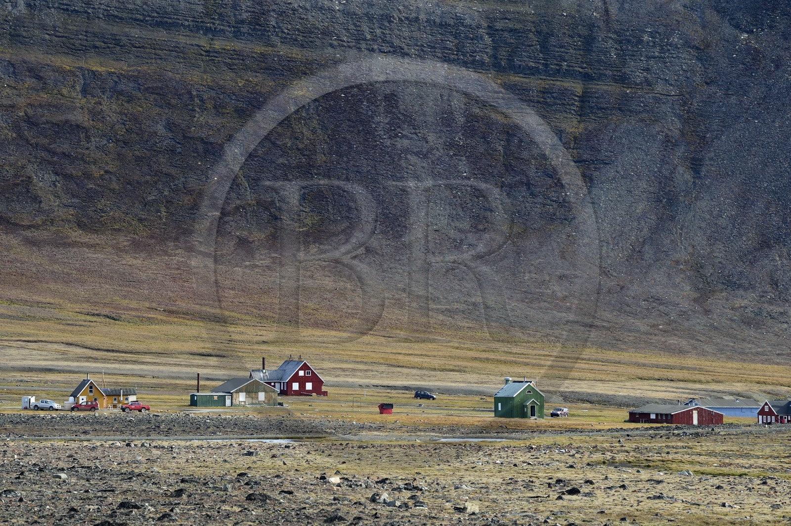 Groenland, cote ouest, Baie de North Star, Wolstenholme fjord, Dundas (Thulé), l'ancien comptoir établi dans les années 20 par Rasmussen