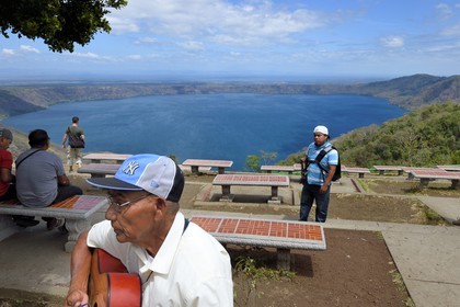 Nicaragua, Masaya, Catarina, Apoyo Lagoon Natural Reserve (Laguna de Apoyo), volcanic crater lake