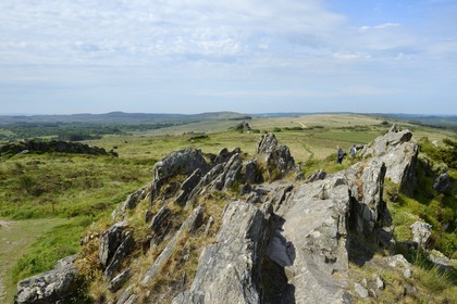 France, Finistere, Parc Naturel Regional d'Armorique (Armorica Regional Natural Park), Plouneour Menez, Roc Trevezel and the Monts d'Arree