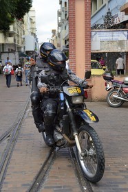 Panama, Panama City, Santa Ana neighborhood, the special police on motorcycle that is also the Presidential Police