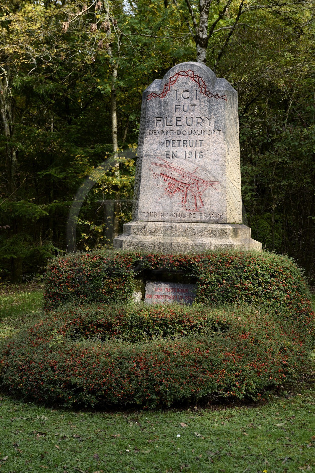 France, Meuse (55), bataille de Verdun, Fleury-devant-Douaumont, le village fut entièrement détruit en 1916 pendant la bataille de Verdun et ne fut pas reconstruit