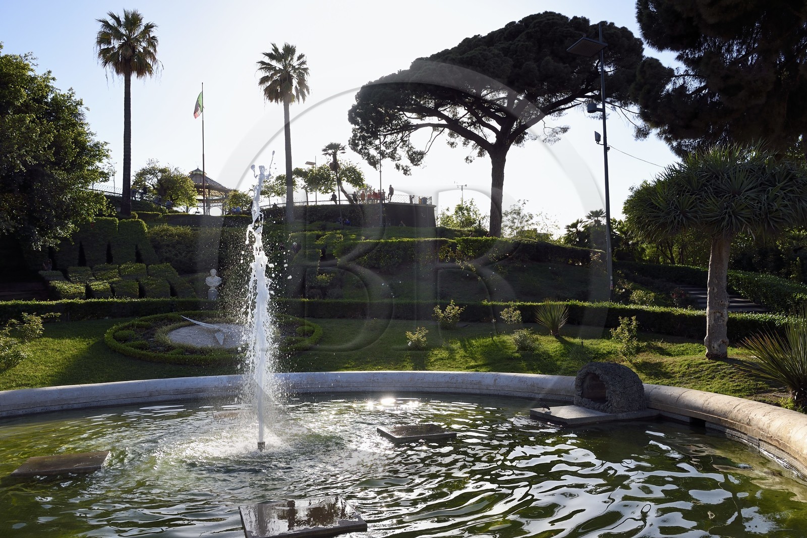 Italie, Sicile, Catane, ville baroque classée au Patrimoine Mondial de l'UNESCO, le jardin Bellini ou Villa Bellini inauguré en 1883