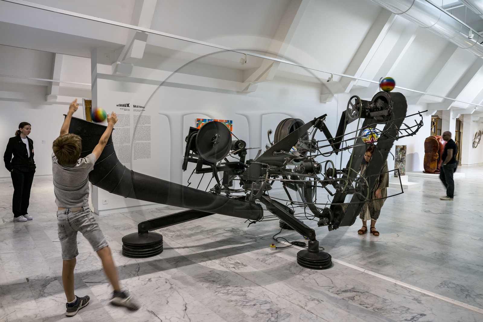 France, Bouches-du-Rhône (13), Marseille, le MAC (musée d'Art Contemporain), rénové en 2023,  Rotozaza I (1967), oeuvre de Jean Tinguely