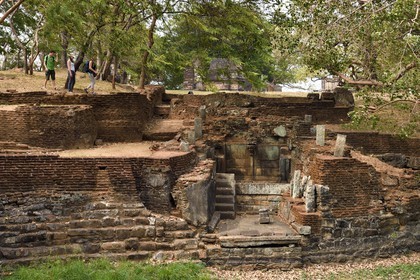 Sri Lanka, province du Centre-Nord, Polonnaruwa, l'ancienne capital du pays (XIe au XIIIe siècle) est classée au Patrimoine Mondial de l'UNESCO, palais de Nissanka Malla, bains royaux