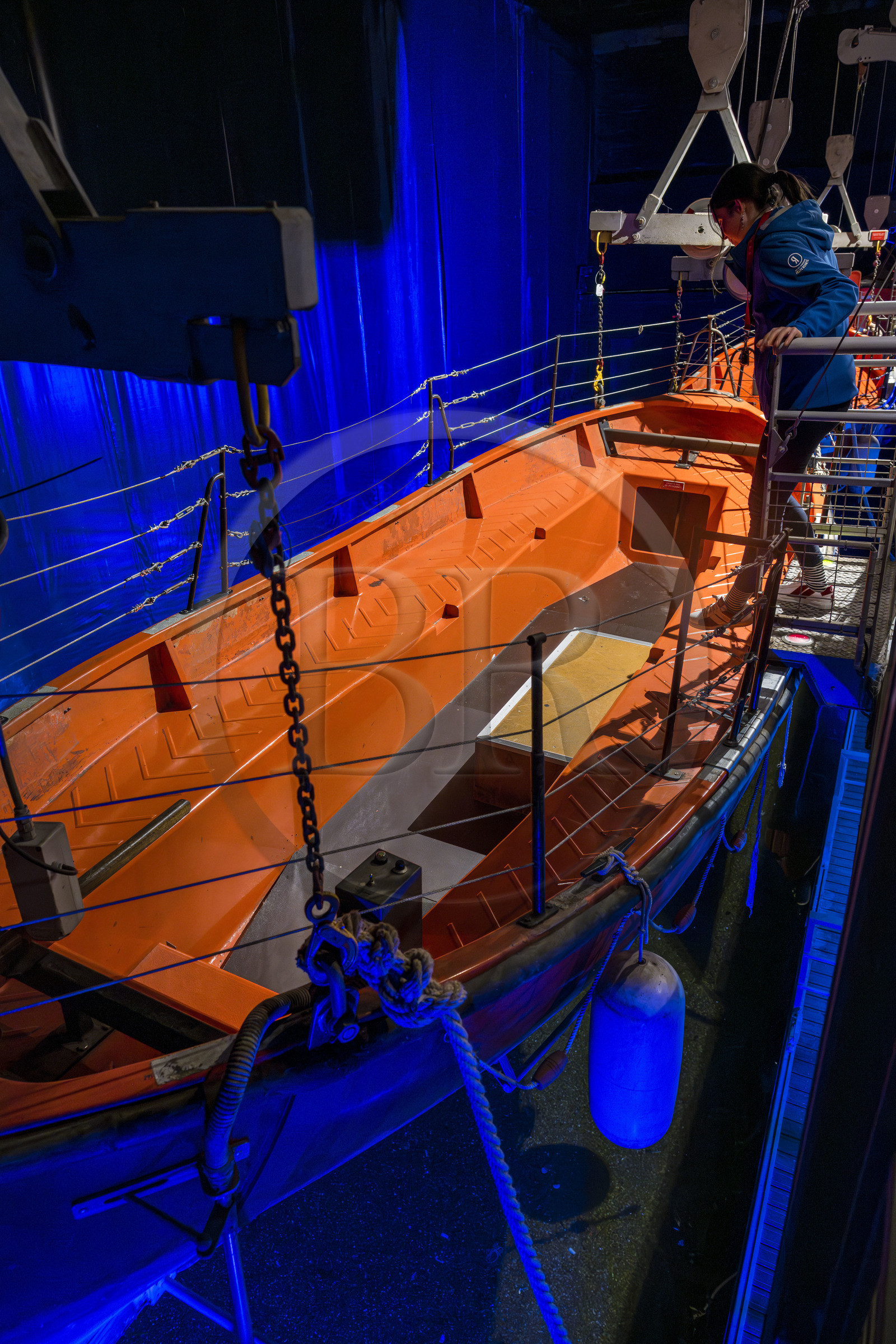 France, Loire-Atlantique (44), Saint-Nazaire, l'Escal'Atlantic dans l'ancienne base sous-marine allemande fait revivre le monde des transatlantiques