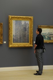 France, Seine Maritime, Rouen, Fine Arts museum, painting La cathédrale de Rouen. Le portail, temps gris 1892 by Claude Monet