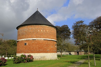 France, Seine-Maritime, Bretteville-du-Grand-Caux, Clos masure, a typical farm of Normandy that houses the Ecomuseum of the Apple and Cider in the farm