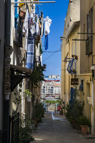 France, Herault, Sete, Quartier Haut (the Upper Quarter), the street rue des députés