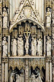 France, Seine Maritime, Pays de Caux, Cote d'Albatre, Fecamp, Benedictine Palace, collection of Sacred Art, detail of a triptych of ivory on wood of the sixteenth century depicting a scene from the life of Christ