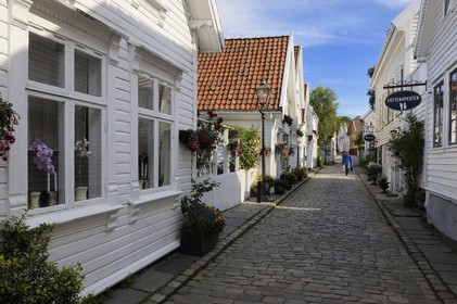 Norway, Rogaland County, Stavanger, wooden houses in the old town