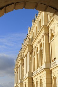 France, Yvelines, Chateau de Versailles, listed as World Heritage by UNESCO, facade of the Queen's apartments