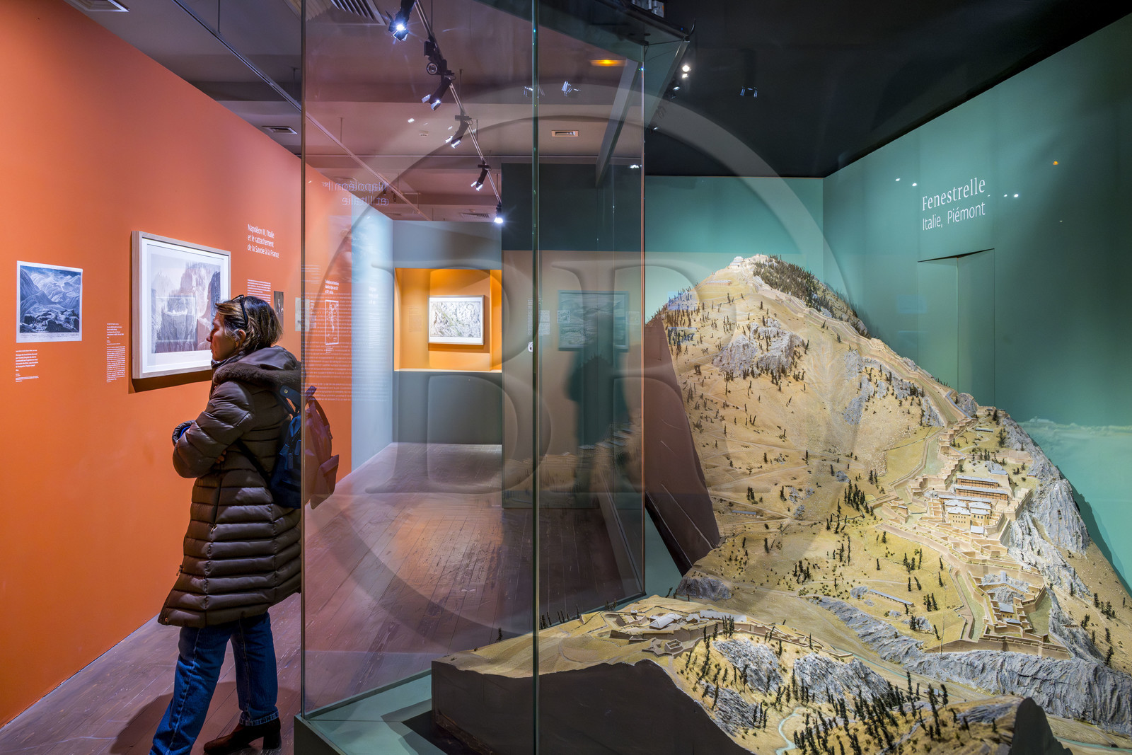 France, Paris (75), Hotel des Invalides, Musée de l'Armée, Musée des Plans-Reliefs, maquette de Fenestrelle (Piémont, Italie) réalisée en en 1757 au 1 400