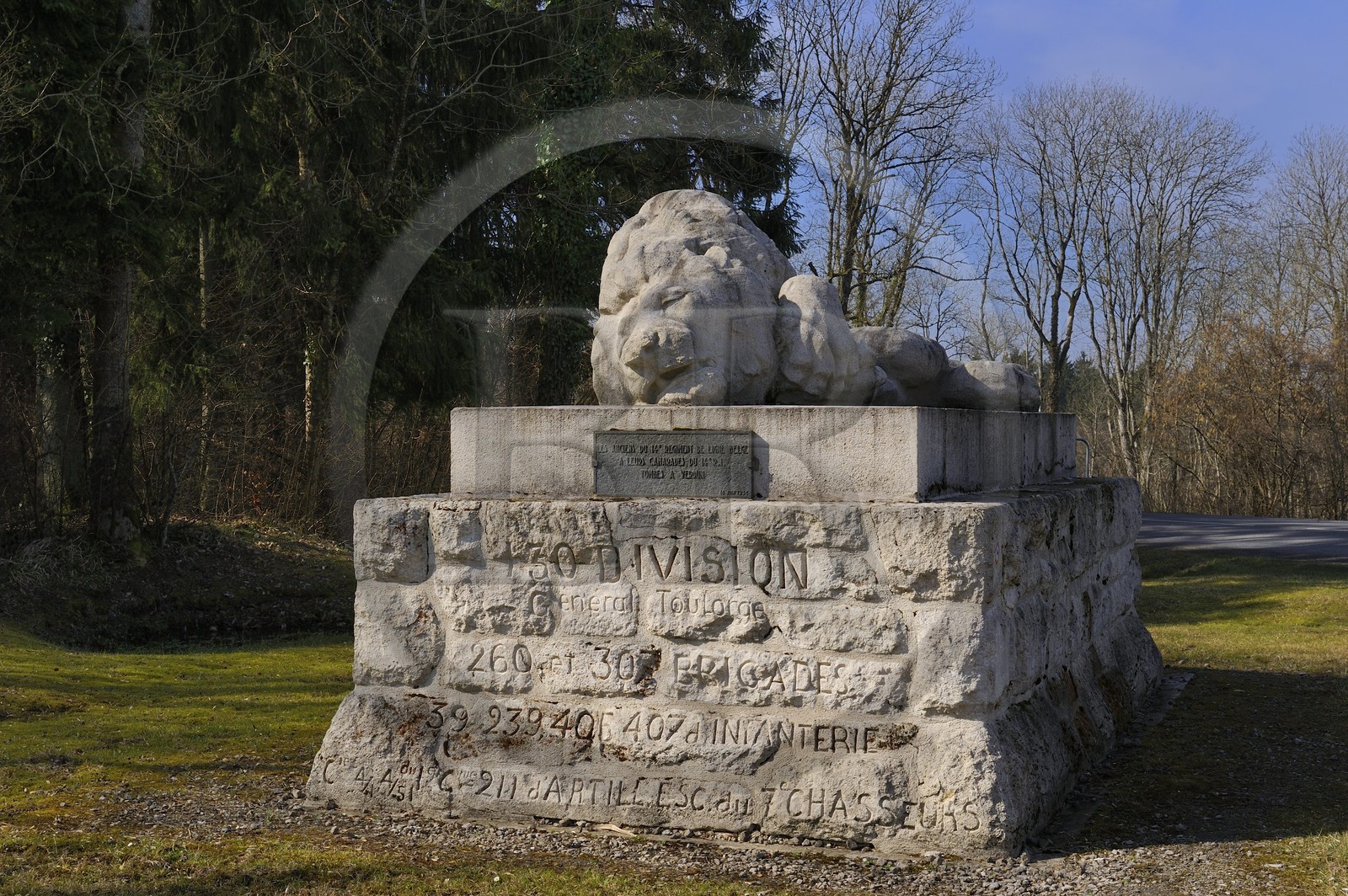 France, Meuse, Verdun area, the Lion Monument marks the limit of the German advance towards Verdun