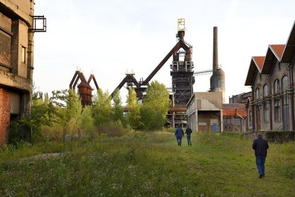 France, Moselle (57), Vallée de la Fensch, usine sidérurgique d'Uckange, Parc du Haut-fourneau U4