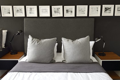 South Africa, Gauteng Province, Johannesburg, Maboneng district, the 12 Decades Johannesburg Art hotel chronicling the history of Johannesburg from 1886- 2006 with rooms designed and conceptualised by some of South Africa’s most celebrated artists and designers, 1966-1976 room