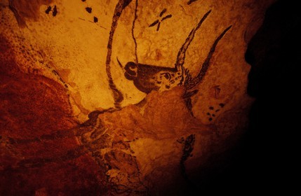France, Dordogne, Lascaux II caves, paintings