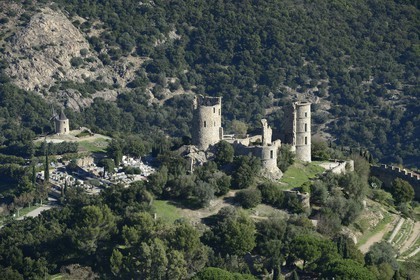 France, Var, Grimaud (aerial view)