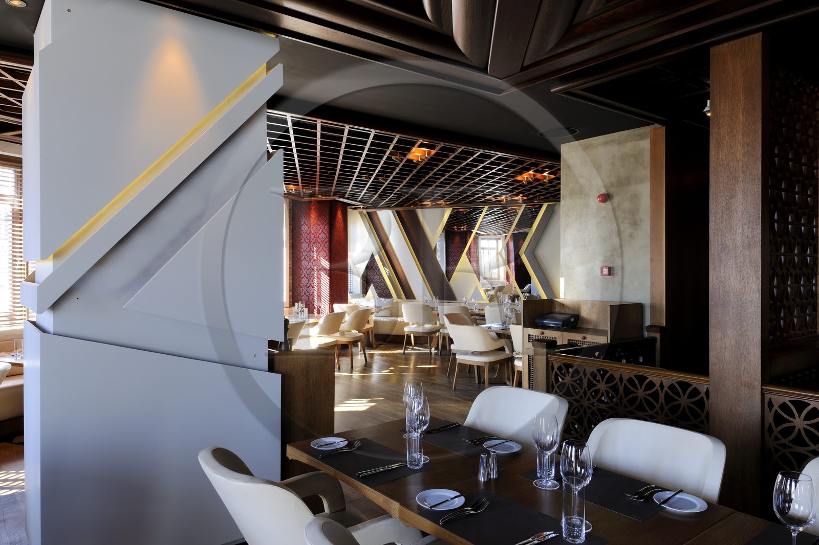 Turkey, Istanbul, Besiktas District, W Hotel in the Akaretler historical housing with terrace, five star hotel of the W American chain Turkey, Istanbul, Besiktas District, W Hotel in the Akaretler historical housing with terrace, five star hotel of the W American chain