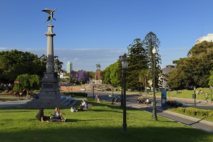 Argentina, Buenos Aires, La Recoleta district, plaza Ramon J.Carcano lawn