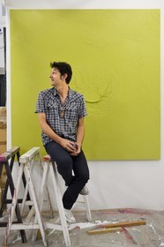 France, Alpes-Maritimes (06), Nice, La Station, espace d’art contemporain situé dans les anciens abattoirs, l'artiste Cédric Teisseire dans son atelier