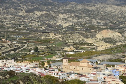 Spain, Andalusia, Almeria Province, Huécija on the Tabernas Desert border