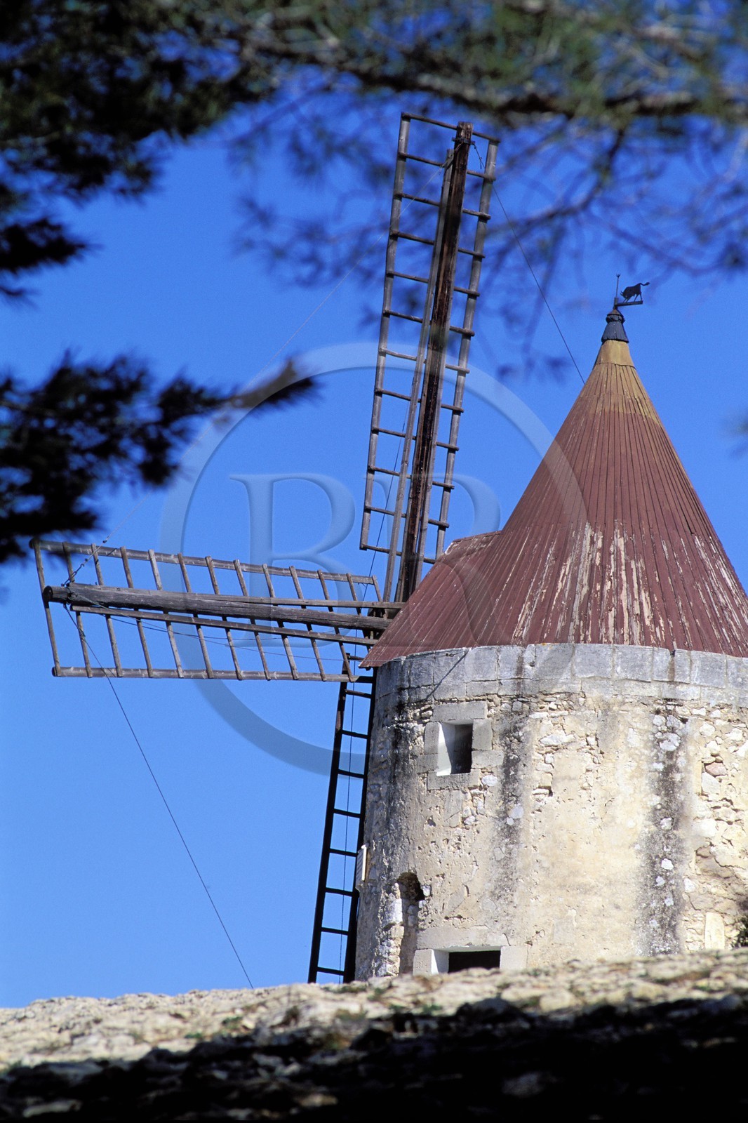 France, Bouches du Rhone, Fontvieille, Daudet's windmill