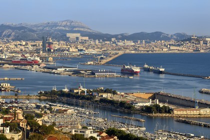 France, Bouches-du-Rhône (13), Marseille, Grand Port Maritime de Marseille ou GPMM, Bassins Est, port de plaisance de l'Estaque