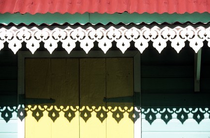 France, île de la Réunion, village d'Entre-Deux, case traditionnelle