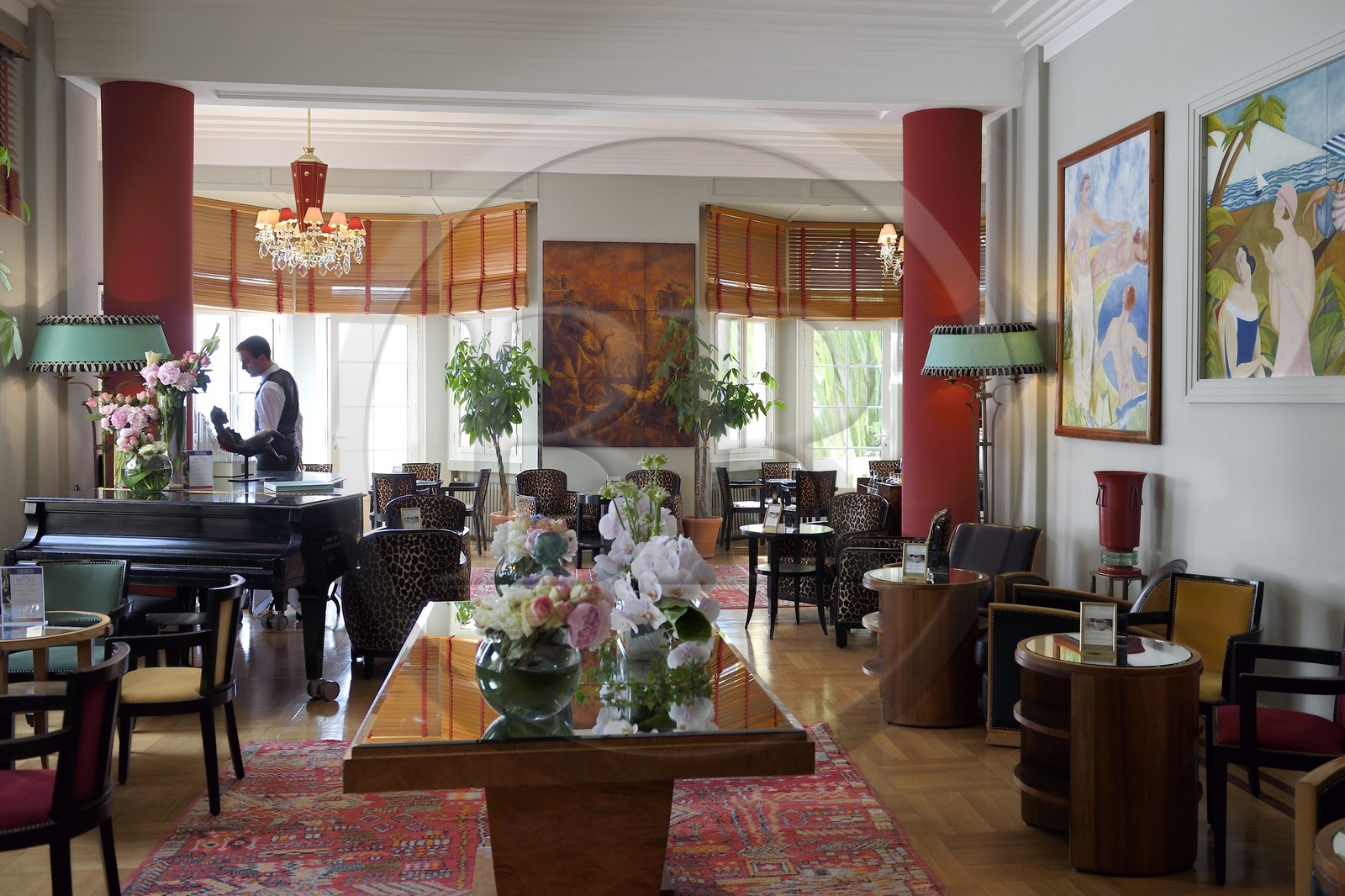 France, Alpes-Maritimes (06), Antibes,  Juan-les-Pins, hotel Belle Rives, le Piano-bar Fitzgerald