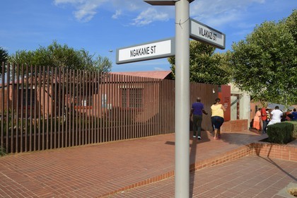 Afrique du Sud, province de Gauteng, Johannesburg, Soweto, le quartier d'Orlando dans le township, le musée Nelson Mandela (Mandela House) est l'ancien premier domicile familial historique de Nelson Mandela où il vécut entre 1946 et 1962
