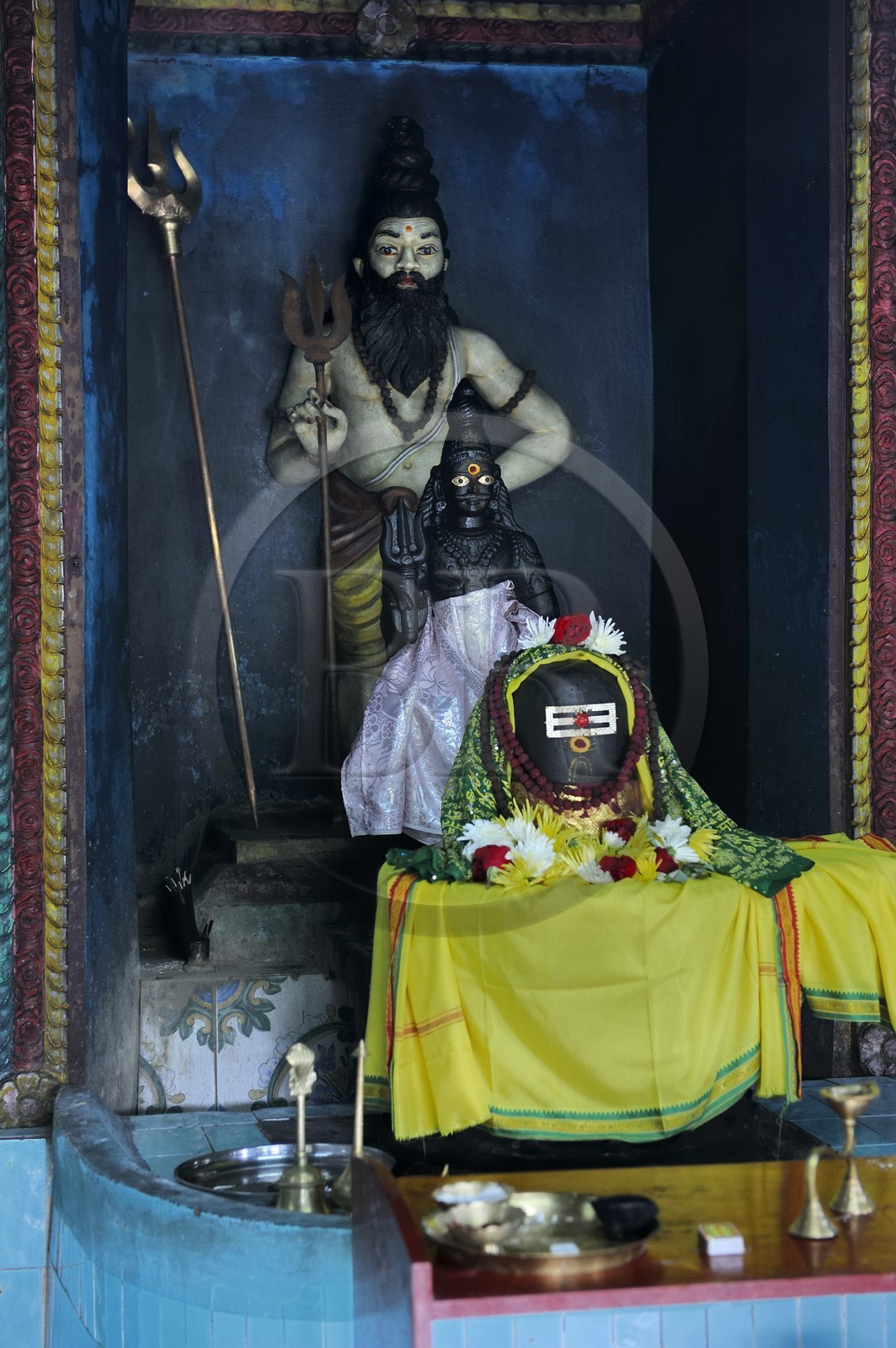 France, île de la Réunion, commune de Etang Saint-Paul, le chemin du Tour des Roches,  temple Tamoul dédié à Shiva