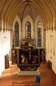 France, Haut-Rhin (68), Colmar, le musée Unterlinden, le retable d'Issenheim