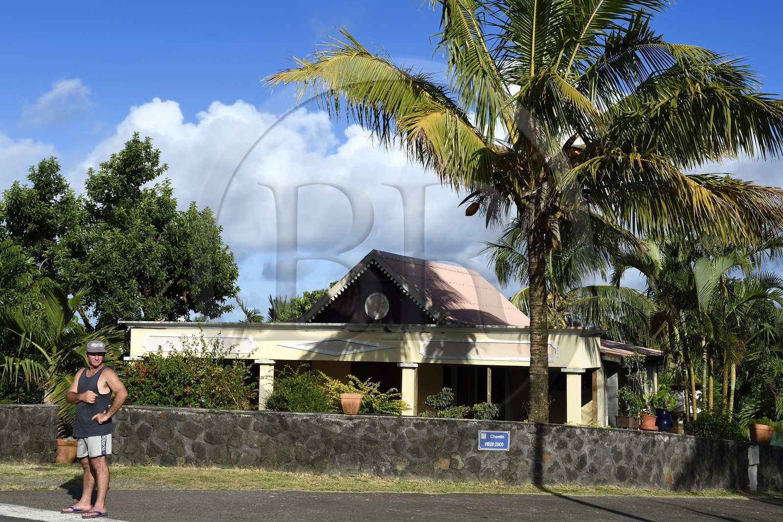France, Ile de la Reunion, Côte Sud, Sainte-Philippe, case créole traditionnelle