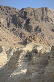 Israel, West Bank, Qumran National Park, caves of the discovery of the Dead Sea Scrolls