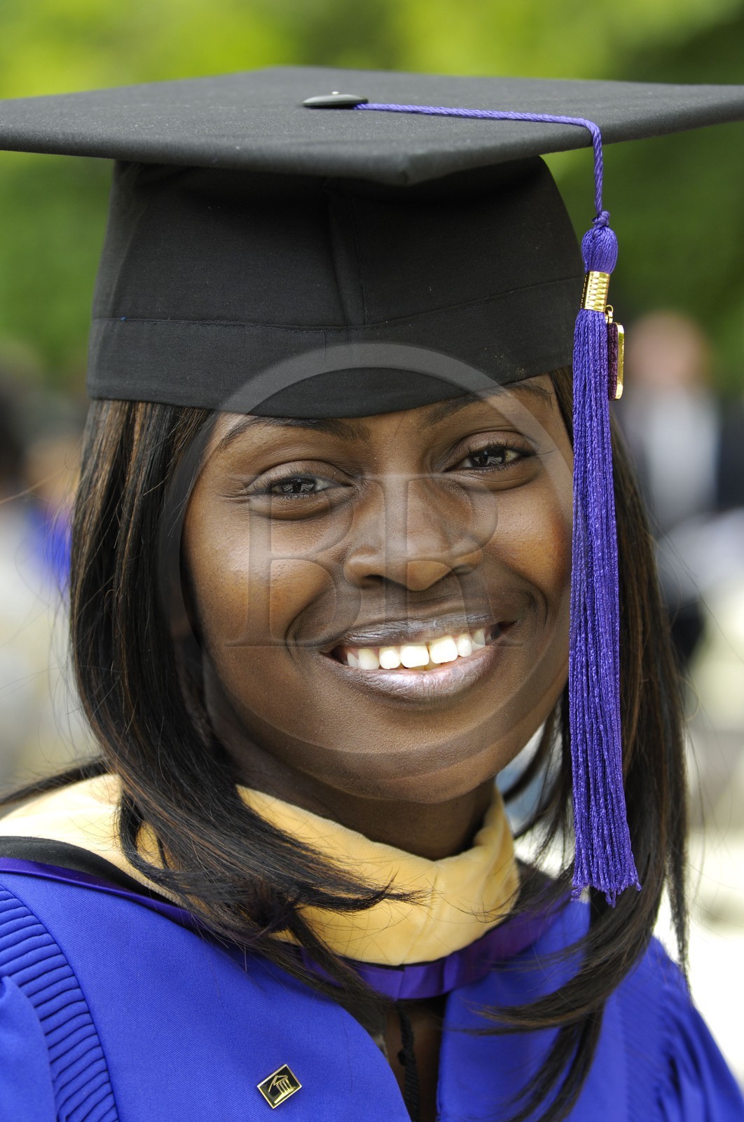 Etats-Unis, New York, Manhattan, jeune etudiante à la remise de diplomes (graduations) de New York University (NYU) à Washington square