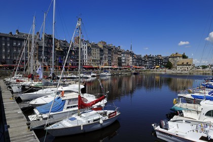 France, Calvados, Honfleur, the Vieux-Bassin (Old Basin), Sainte Catherine quay