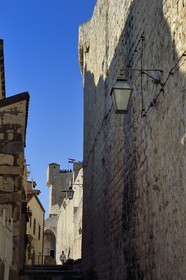 Croatia, Dalmatia, Dalmatian coast, Dubrovnik, Historic Centre listed as World Heritage by UNESCO, the Minceta Tower in the ramparts