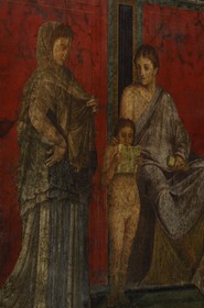 Italy, Campania, Pompei, archeological site listed as World Heritage by UNESCO, fresco of the villa dei Misteri