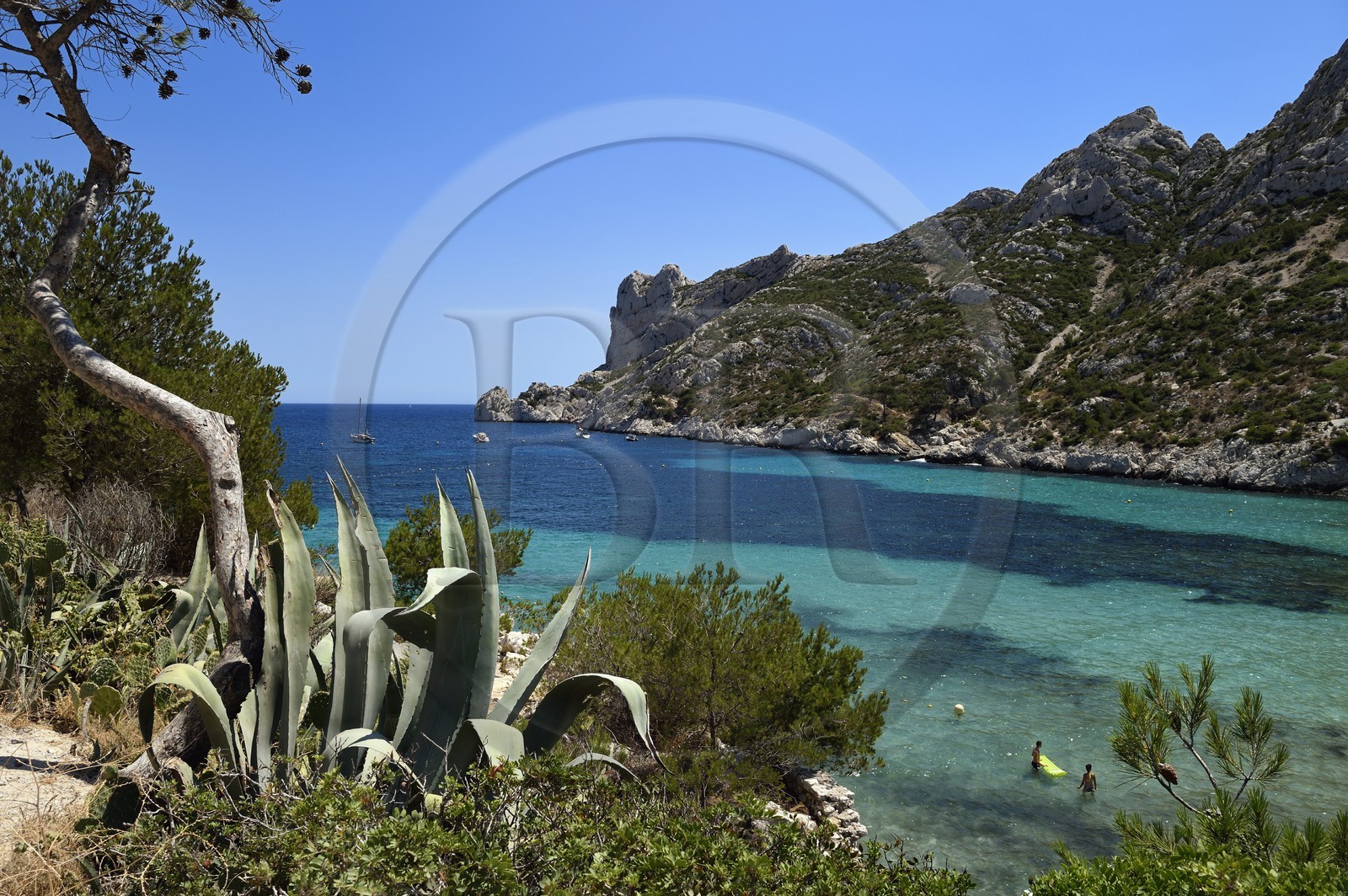 France, Bouches-du-Rhône (13), Marseille, Parc national des Calanques, Calanque de Sormiou (demande d'autorisation nécessaire avant publication)