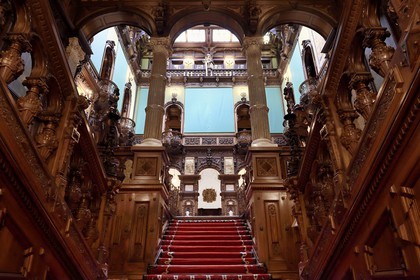 Roumanie, Valachie, Sinaia, château de Peles ancienne résidence royale édifiée de 1875 à 1883 pour le roi Carol Ier de Roumanie, le hall d'honneur