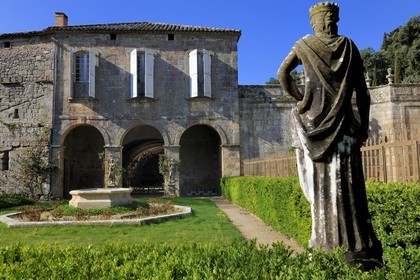 France, Aude, Fonfroide cistercian Abbey, facade of the building from the lay brothers