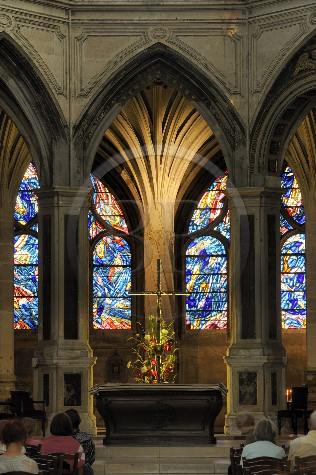 France, Paris (75), Eglise Saint-Séverin , la colonne torse dans le double déambulatoire