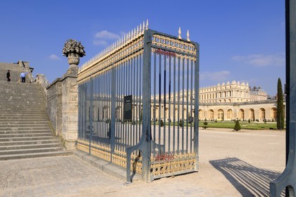 France, Yvelines (78), parc du château de Versailles, classé Patrimoine Mondial de l'UNESCO, l'Orangerie et son parterre