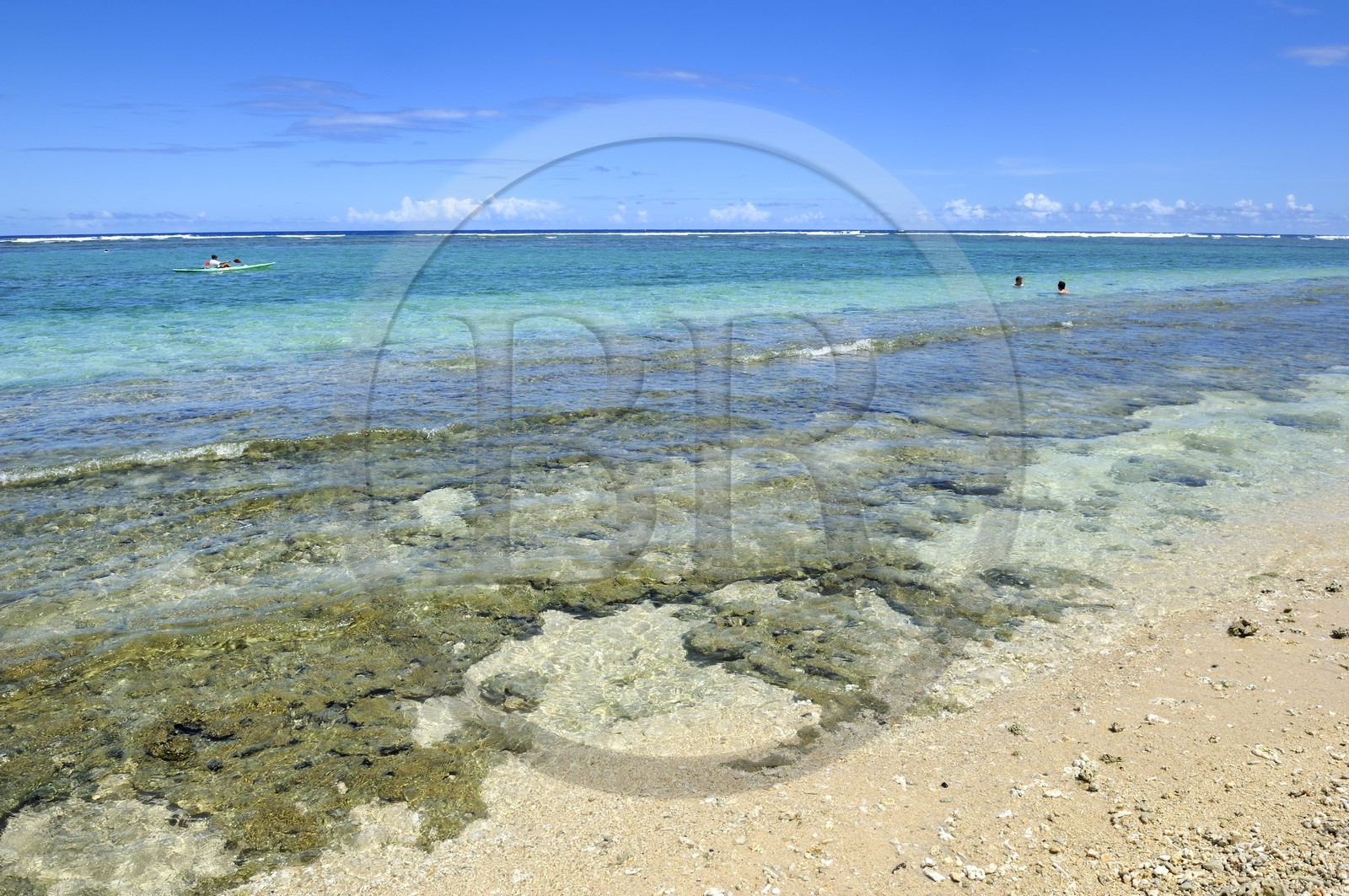 France, île de la Réunion, la Cote Ouest, plage du lagon de Saint-Gilles-Les-Bains à l'Ermitage-les-Bains