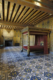 France, Loir-et-Cher (41), vallée de la Loire classée au Patrimoine Mondial de l'UNESCO, château de Blois, la chambre du Roi Henri III