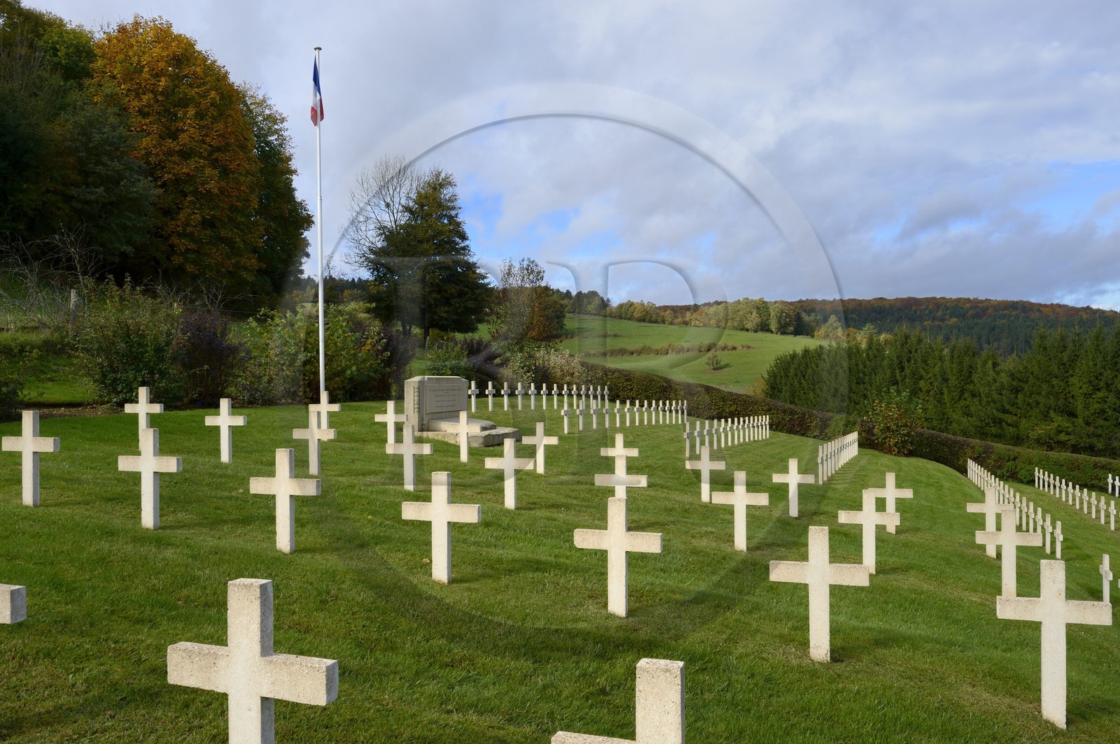 France, Meuse, Lorraine Regional Park, Cotes de Meuse, Saint-Remy-la-Calonne, National Cemetery where the writer Alain-Fournier rests